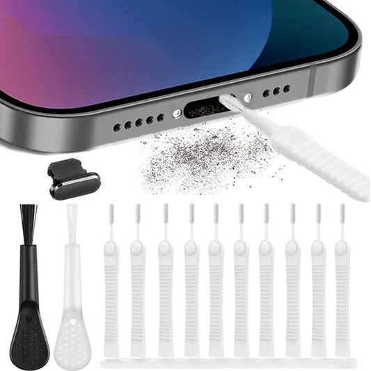 Celular Speaker Poeira Remoção Cleaner Tool Kit, fones de ouvido Charge Port, Dustproof escova de limpeza, iPhone 14, 13 Pro Max, 13Pcs